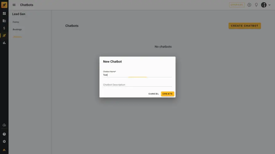 Create a new chatbot in ClosingDealz